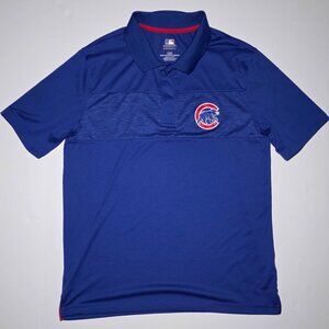 MLB Genuine Merchandise Chicago Cubs Mens Royal Blue Polo Size Large